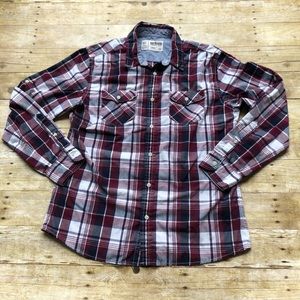 Urban Pipeline Button Down Long Sleeve Plaid Shirt